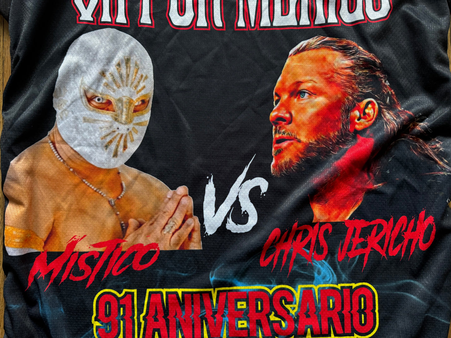 2024 CMLL Mistico VS “The Ocho” Chris Jericho jersey from outside of Arena Mexico