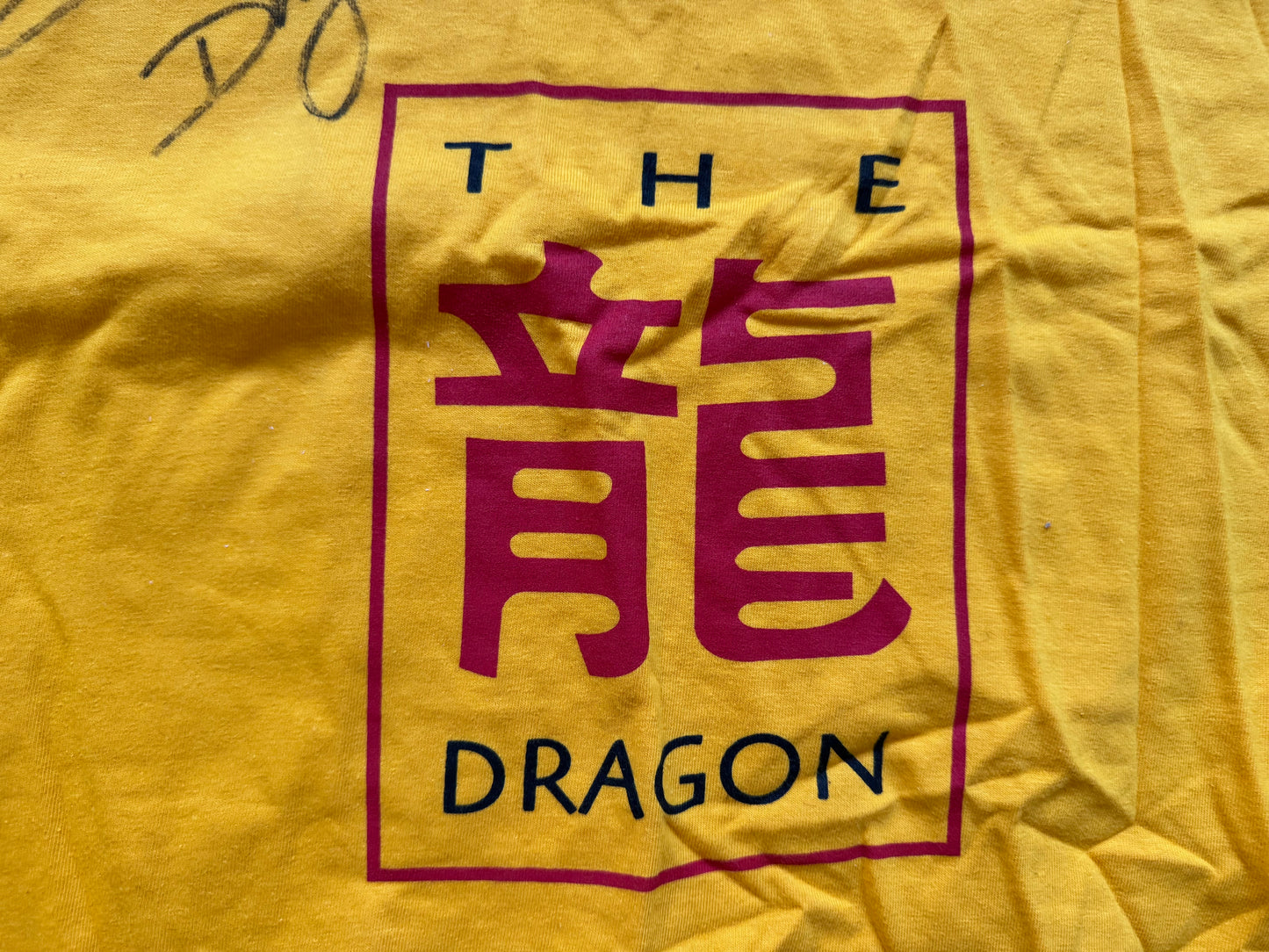 2000s replica of the 1986 WWF Ricky “The Dragon” Steamboat catalog shirt signed and authenticated