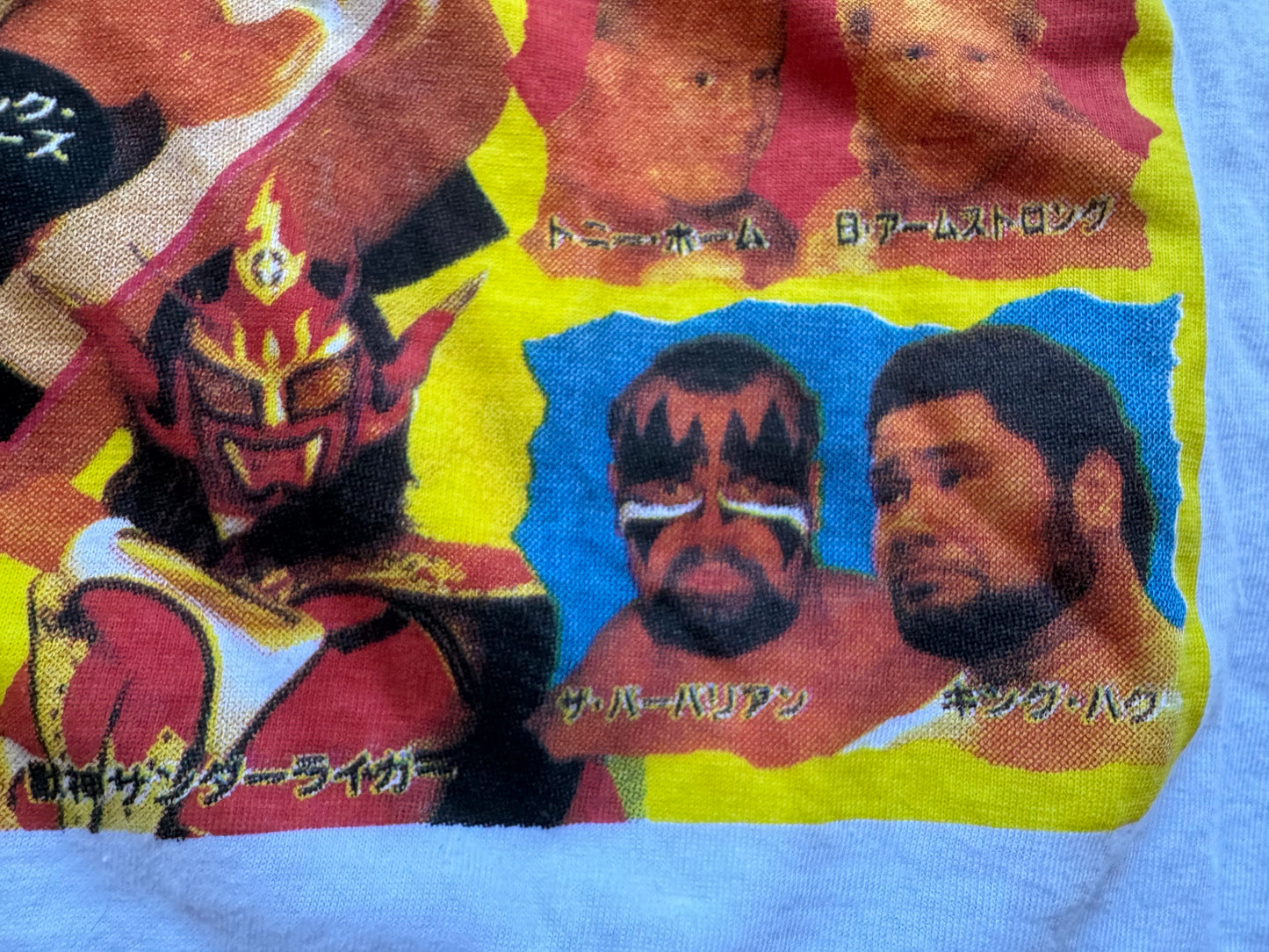 1993 NJPW Super Grade Tag League 3 shirt featuring Wild Pegasus, Barbarian, The Hellraisers, Hercules, Scott Norton , Haku, Jushin Thunder Liger, Tiger Mask and More!