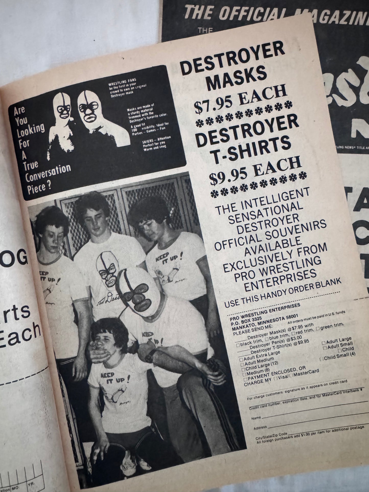 1983 AWA Destroyer Dick Beyer catalog mask