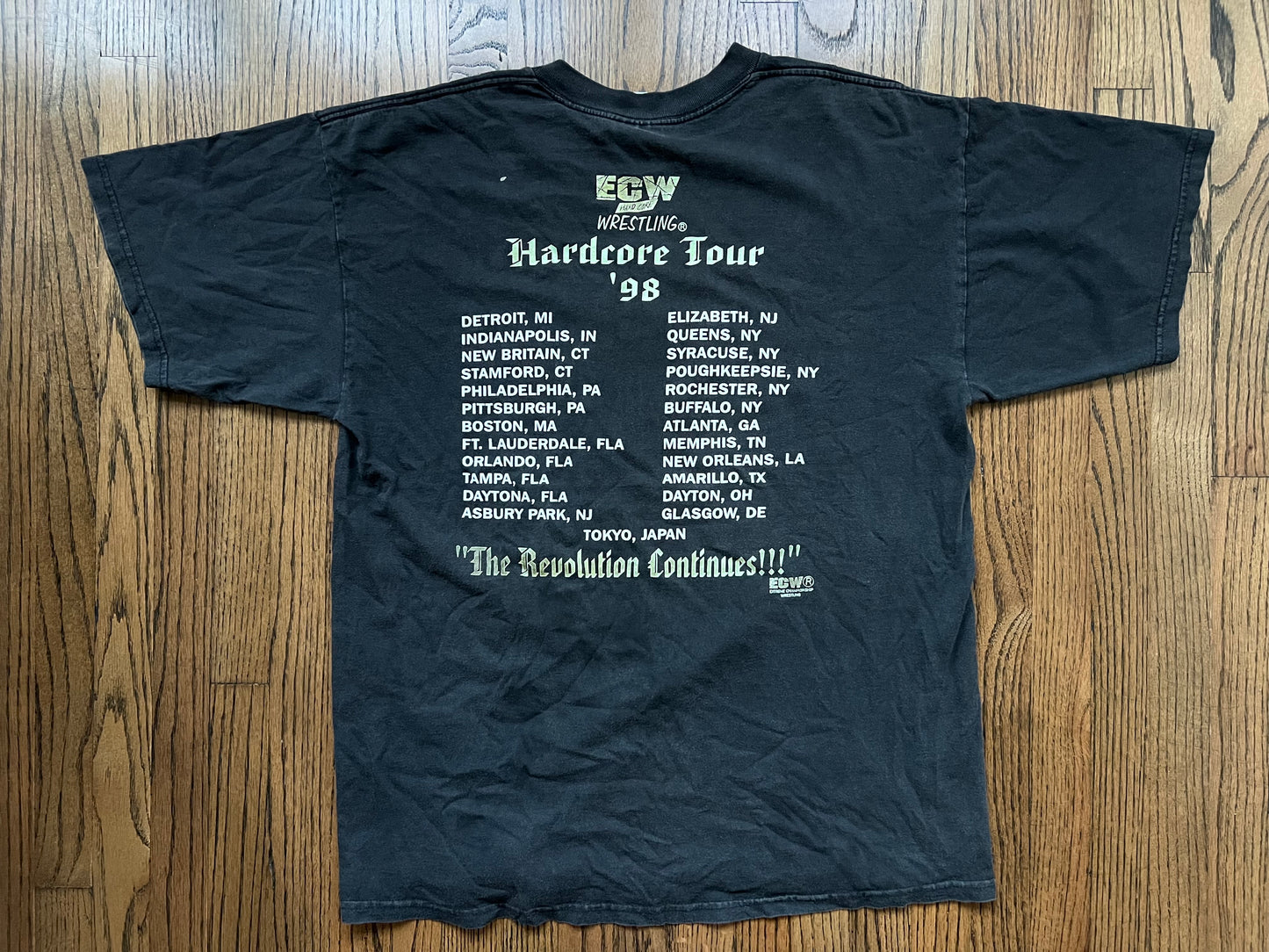1998 ECW Hardcore Cafe tour shirt - Louisiana