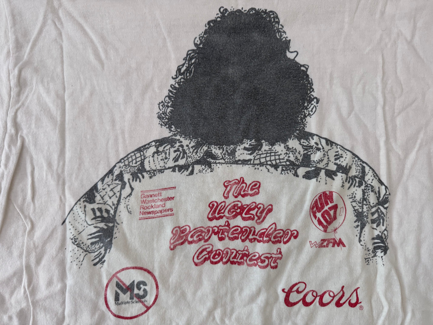 1987 Captain Lou Albano “Ugly Bartender Contest” 🚫 Multiple Sclerosis shirt