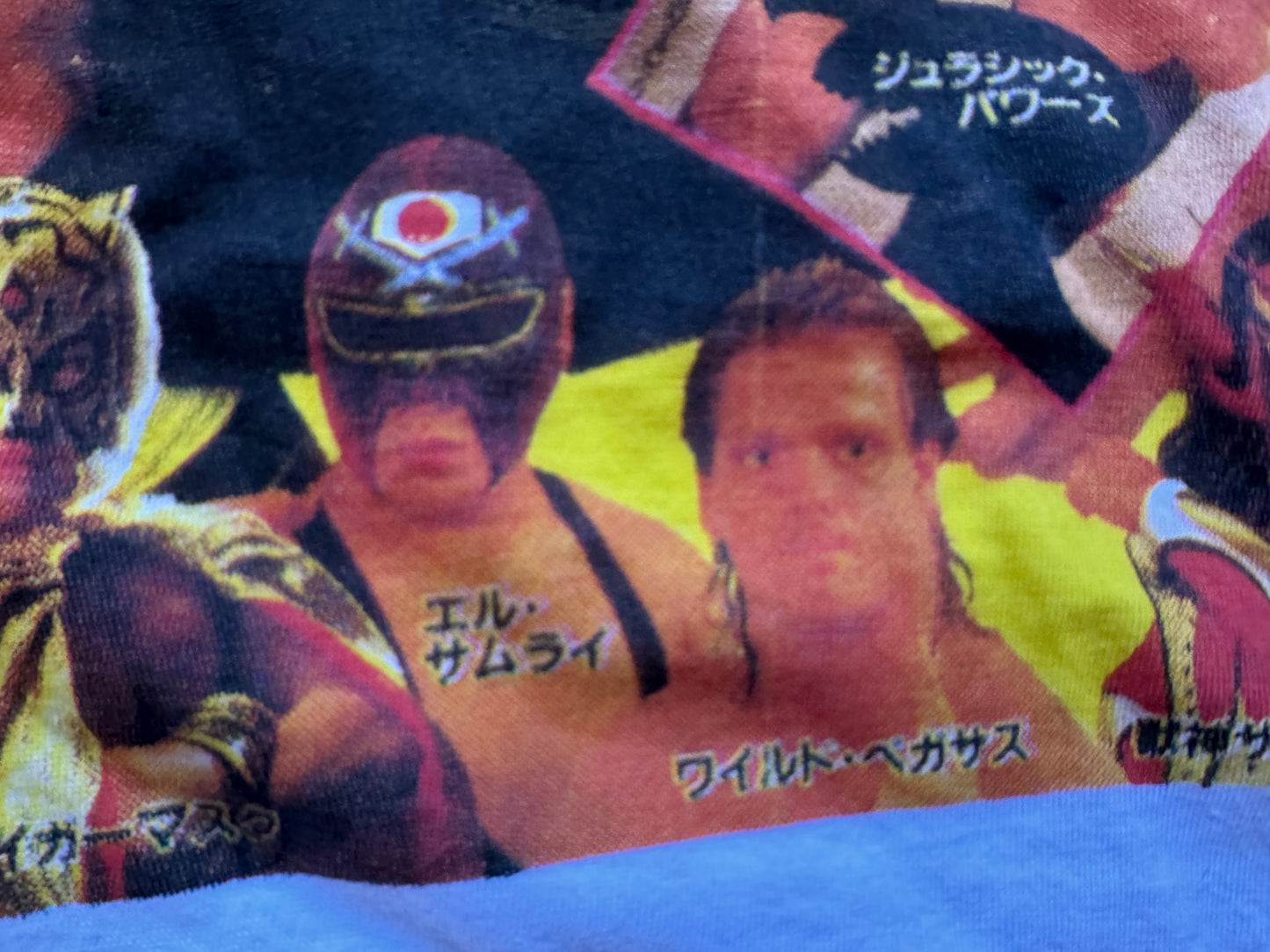 1993 NJPW Super Grade Tag League 3 shirt featuring Wild Pegasus, Barbarian, The Hellraisers, Hercules, Scott Norton , Haku, Jushin Thunder Liger, Tiger Mask and More!