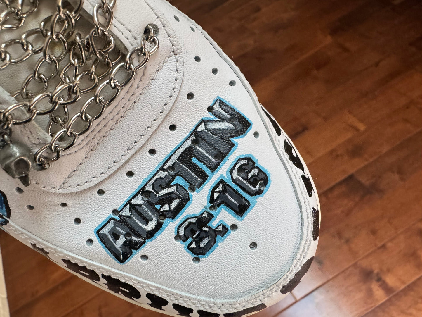2000s Hand-Painted “Stone Cold” Steve Austin custom Nike Air Force 1 shoes
