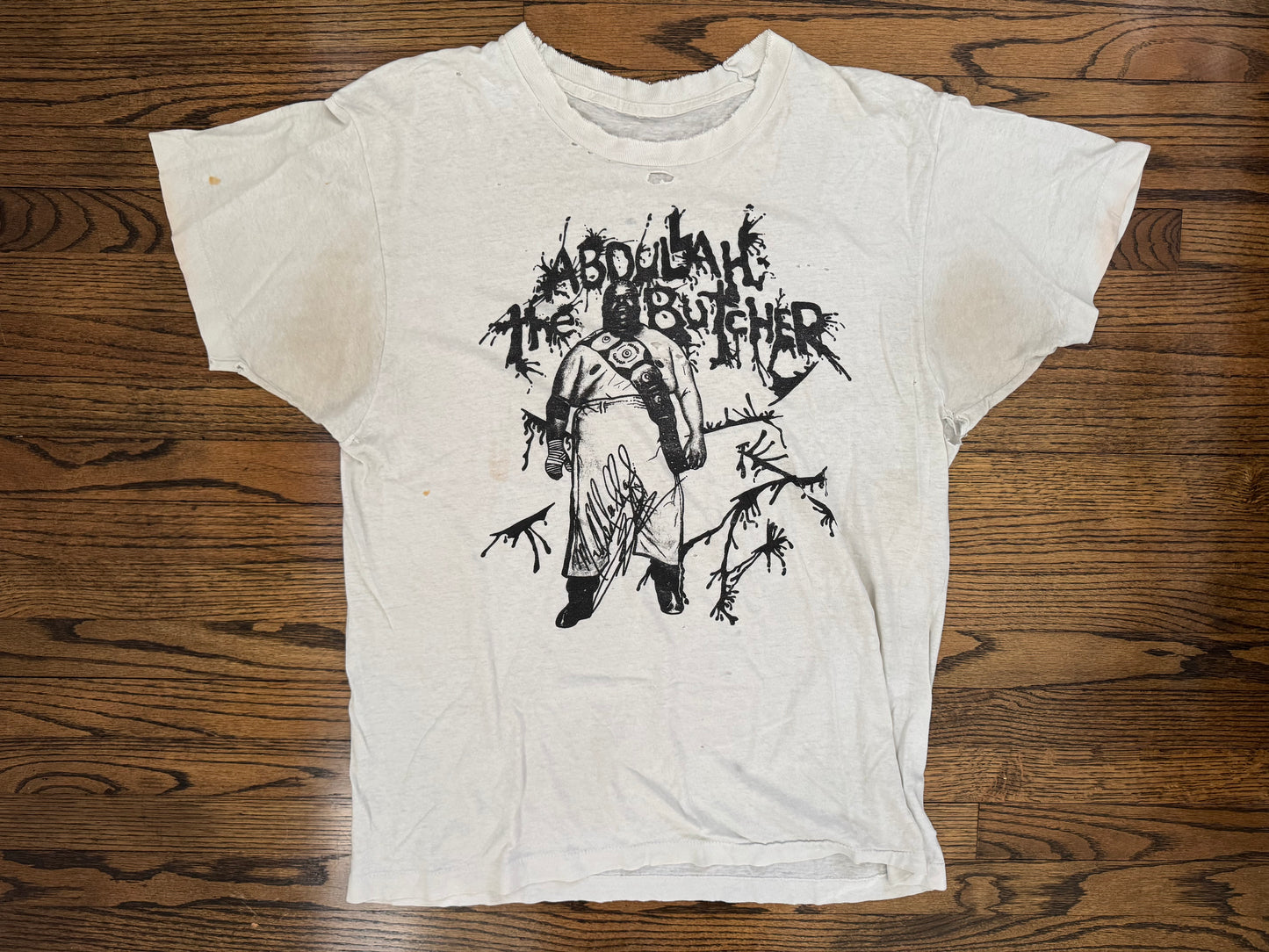 1989 (approx) Scarce Vintage and thrashed late 80s probably AJPW but can’t confirm TBH Abdullah the Butcher shirt
Size: Tagless (Modern Large)