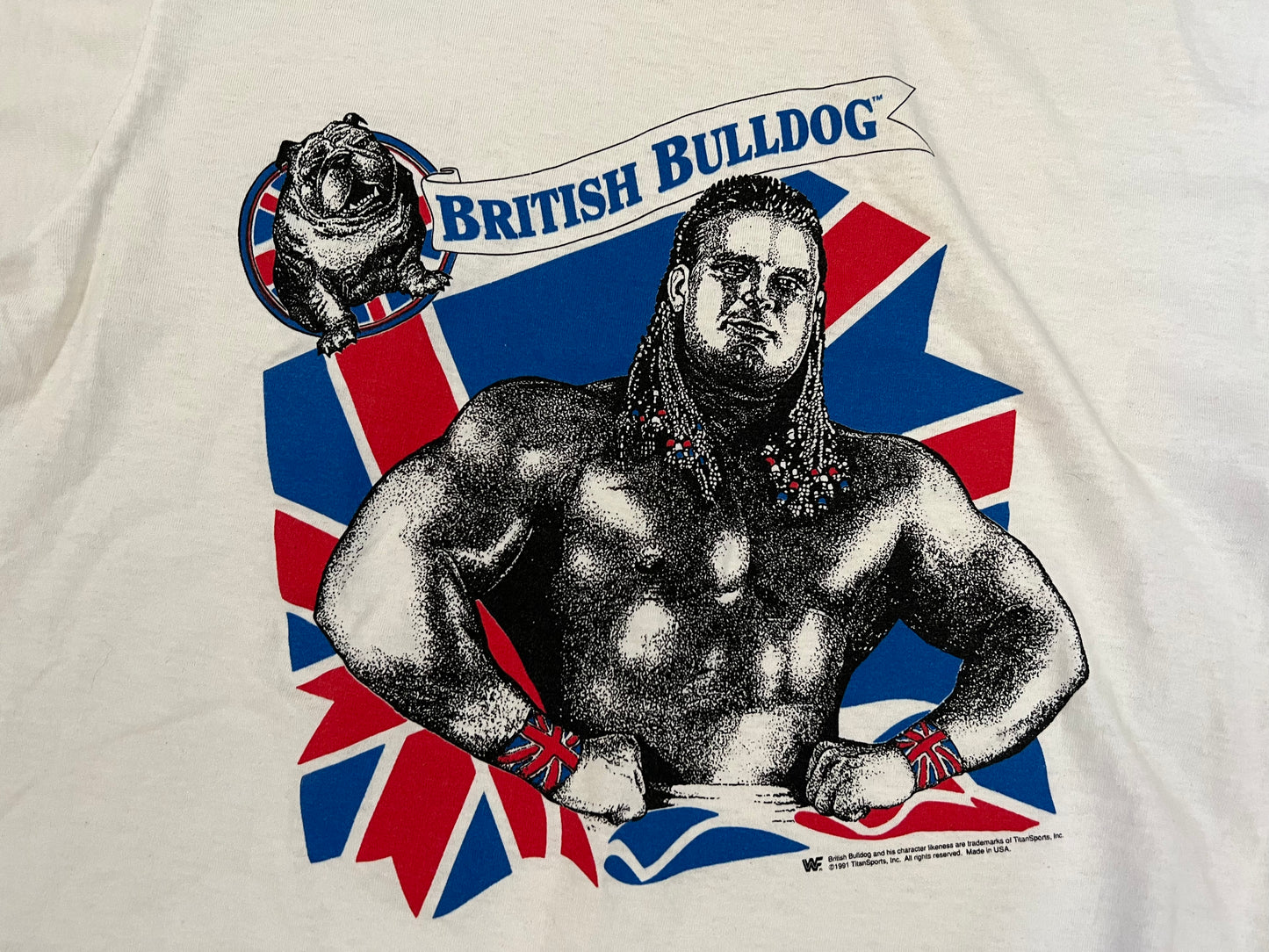 1991 WWF British Bulldog shirt