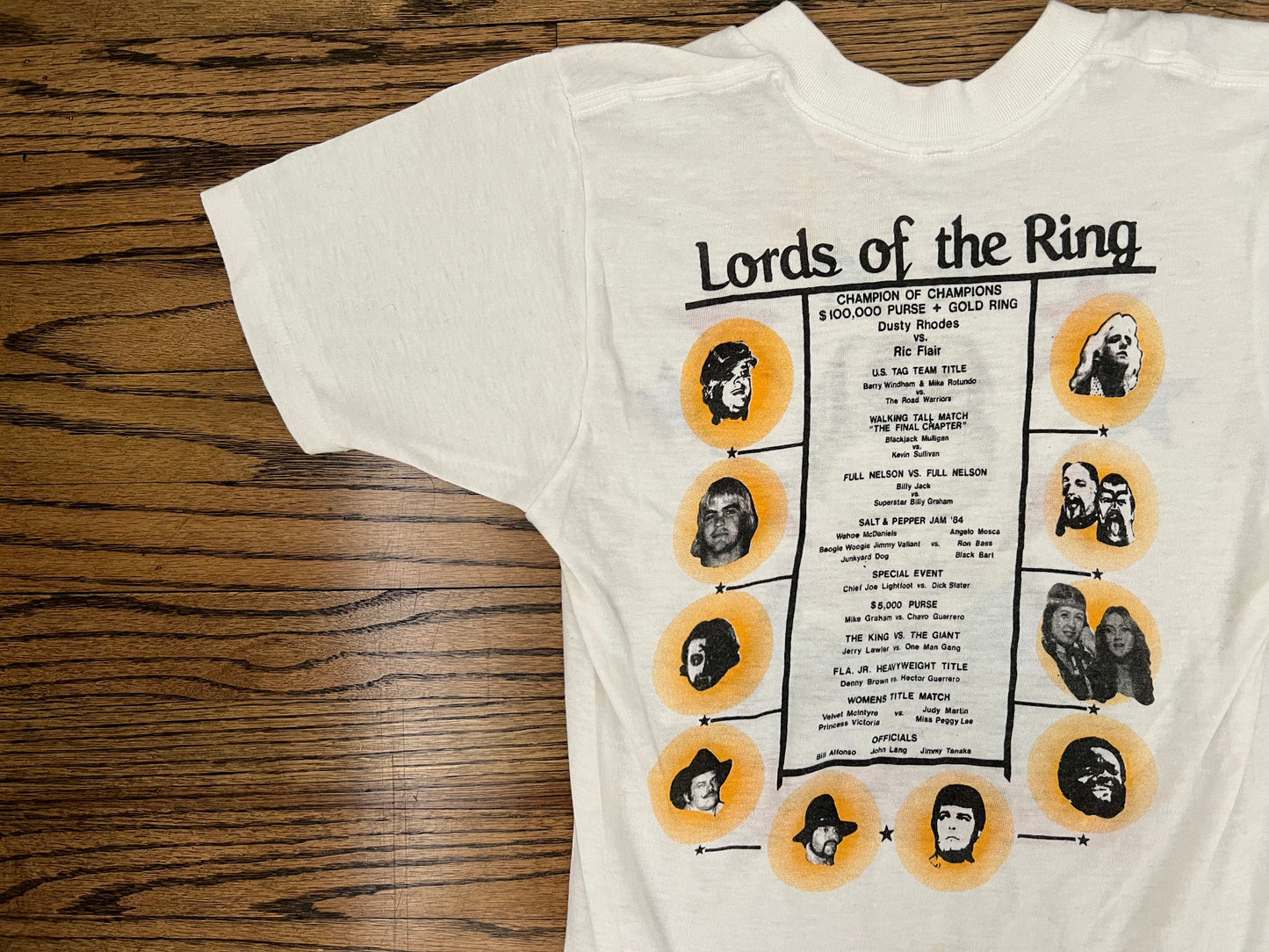 1984 NWA “Lords of the Ring” two sided event shirt