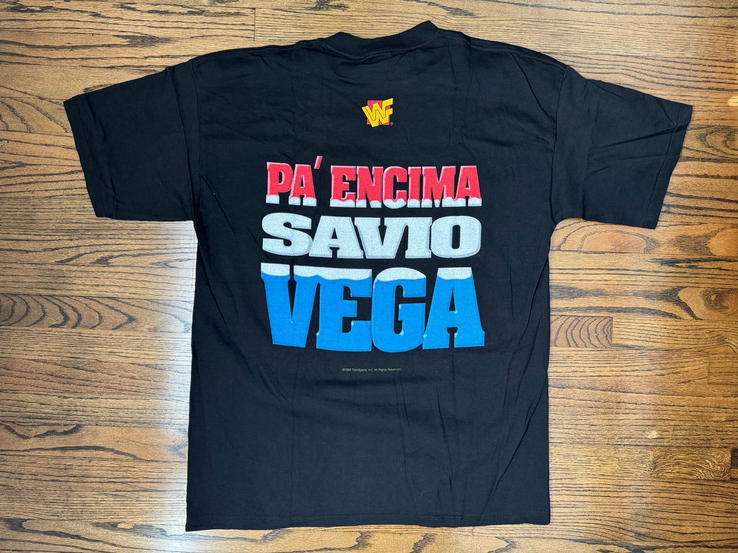 1995 WWF Savio Vega “Pa Encima” two sided shirt