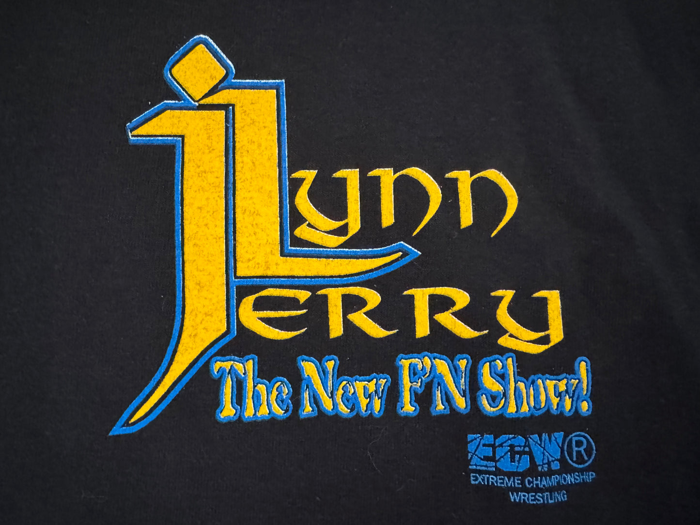 1998 ECW Jerry Lynn “The New F’n Show” two sided shirt