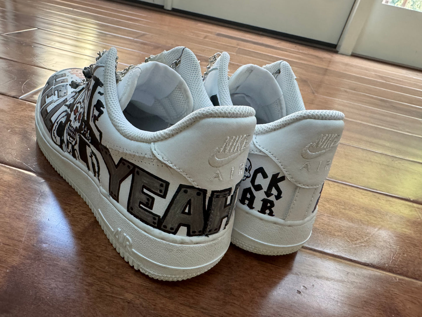 2000s Hand-Painted “Stone Cold” Steve Austin custom Nike Air Force 1 shoes