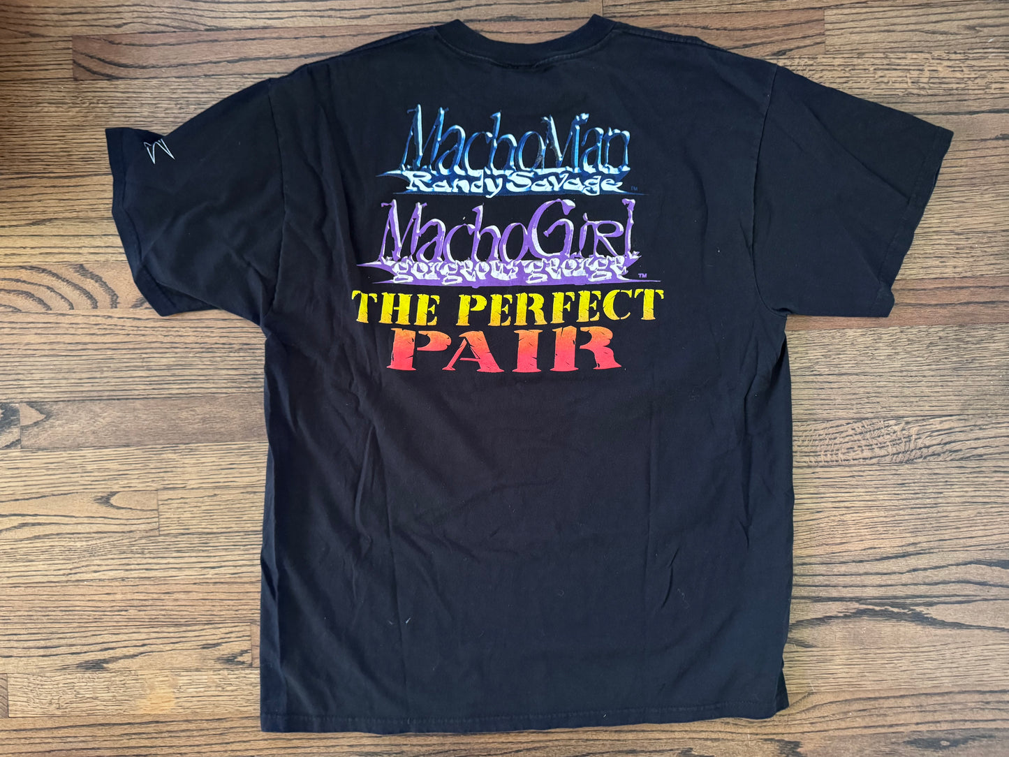 1999 WCW “Macho Man” Randy Savage & “Macho Girl” Gorgeous George two sided shirt