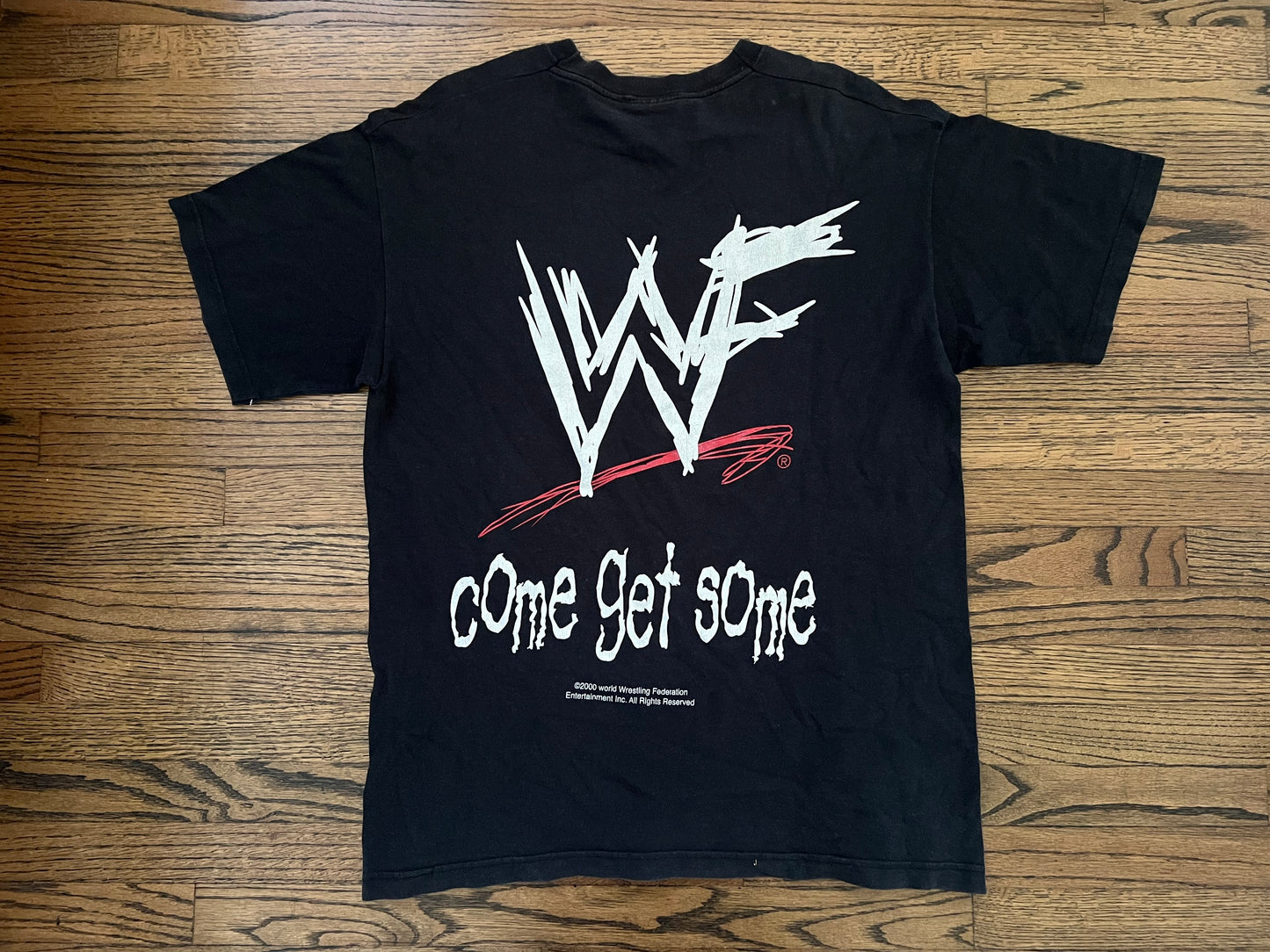 2000 WWF HHH two sided Attitude era logo “Come Get Some” shirt