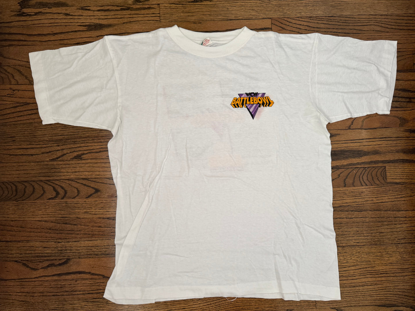 1993 WCW Battlebowl event shirt featuring The “Nature Boy” Ric Flair, Cactus Jack, “Ravishing” Rick Rude and Sting