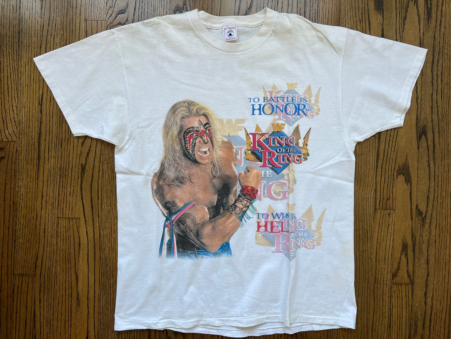 1996 WWF King of the Ring crew shirt featuring the Ultimate Warrior