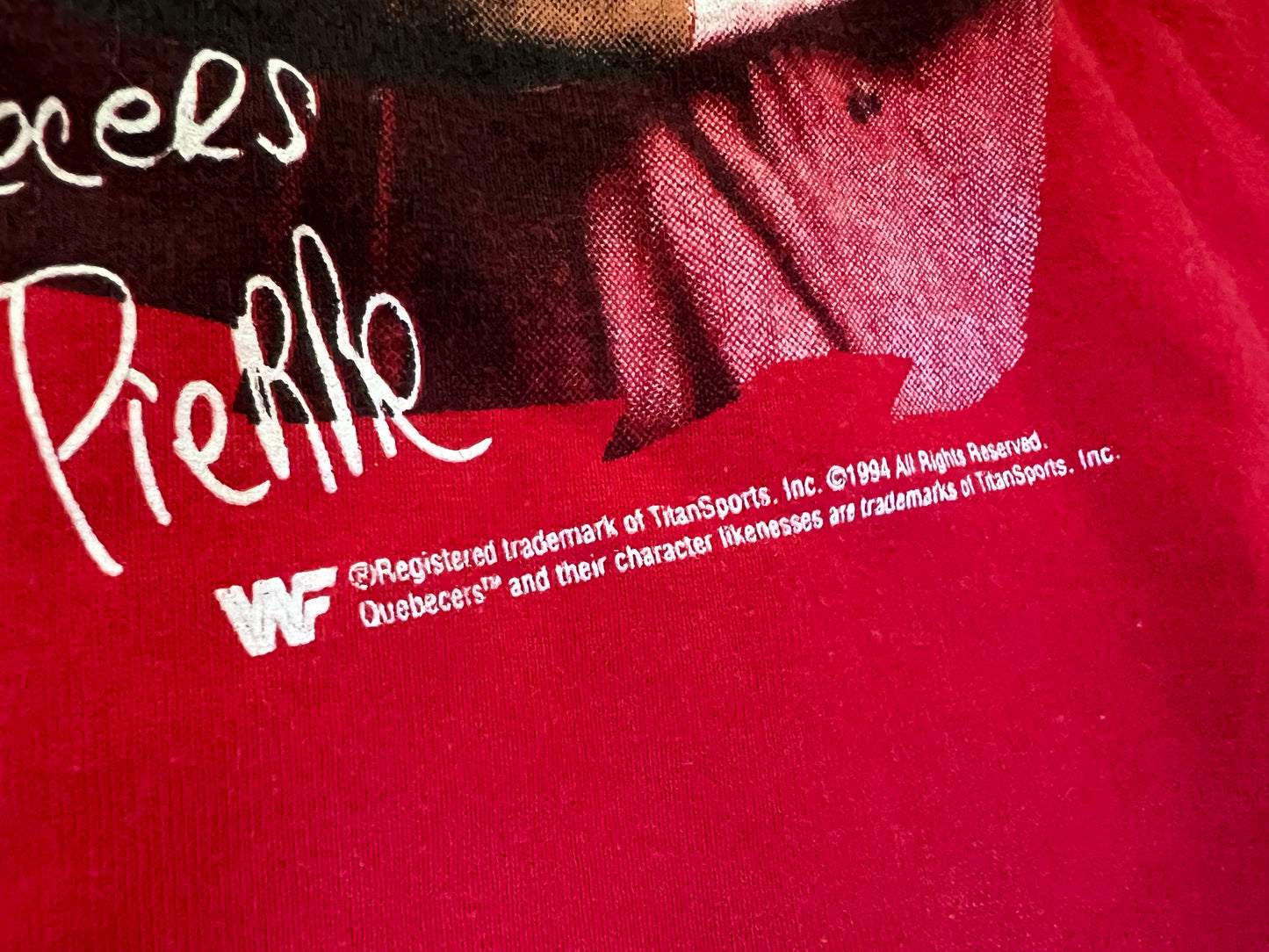 1994 WWF Quebecers shirt featuring Jacques & Pierre