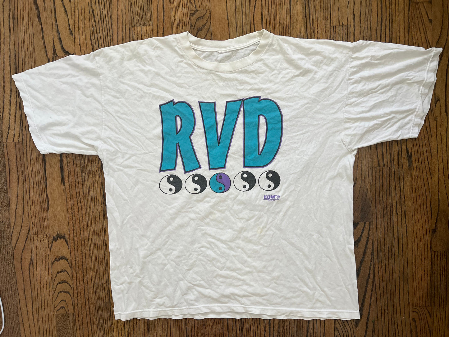 1998 ECW “Mr. Monday Night” Rob Van Dam “RVD ☯️” / “I’m the F’n Show 4:20” shirt