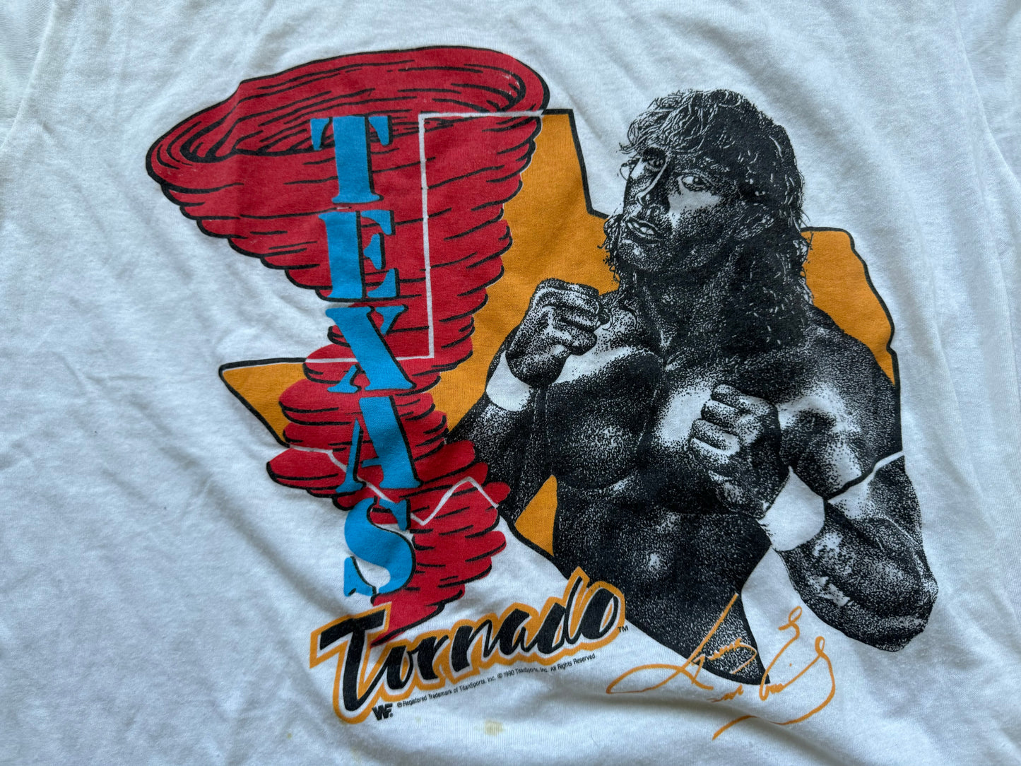 1990 WWF Texas Tornado shirt