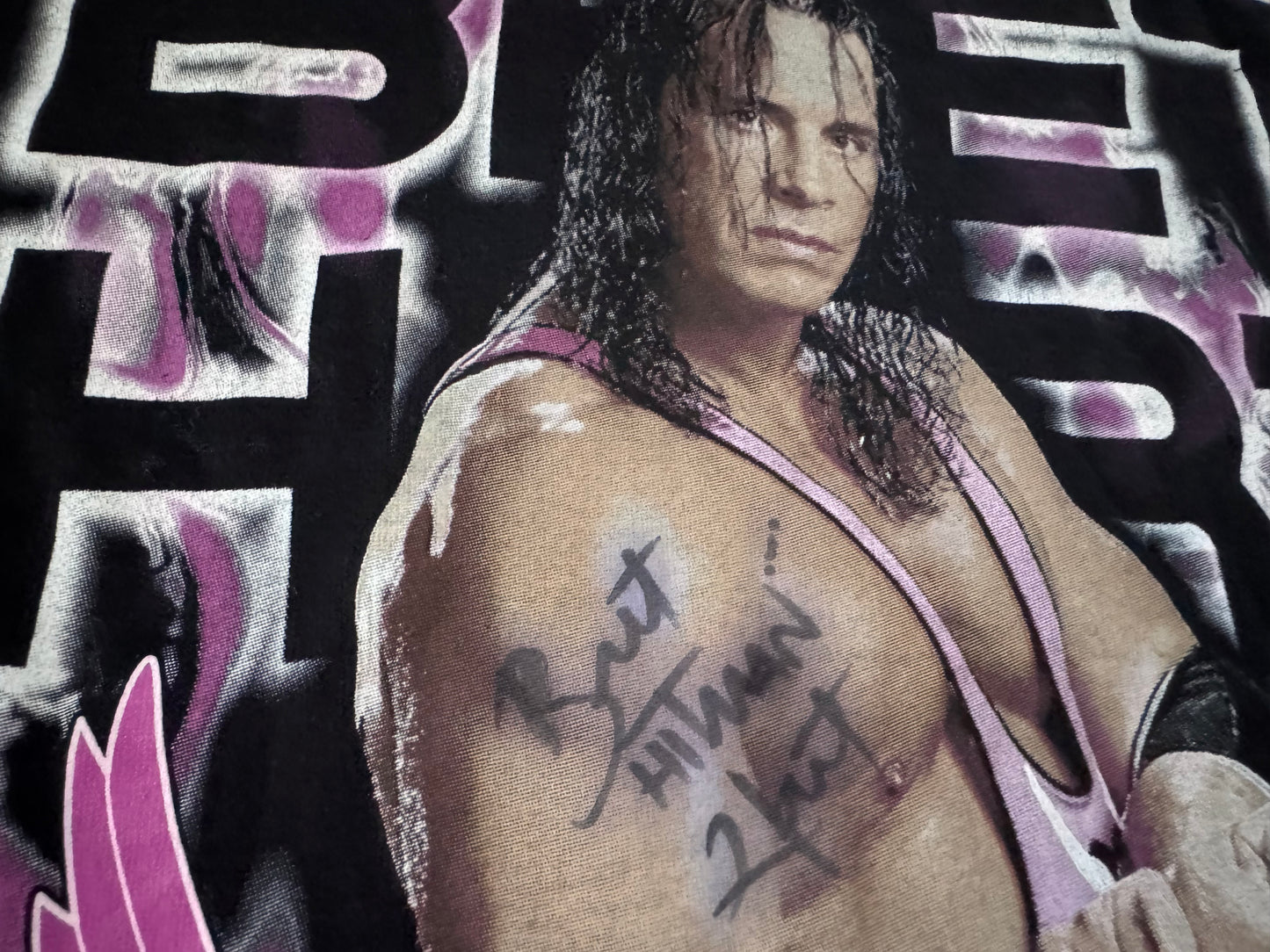 1997 WWF Bret “The Hitman” Hart signed shirt