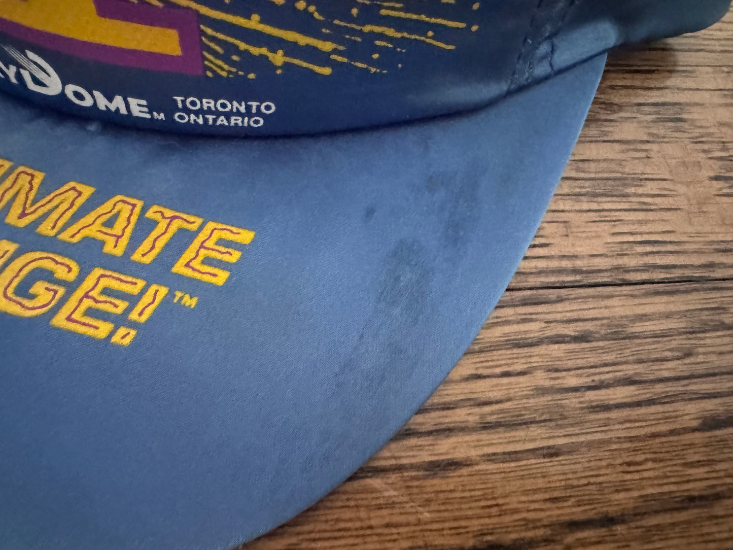 1990 WWF Wrestlemania VI: The Ultimate Challenge SnapBack blue satin hat