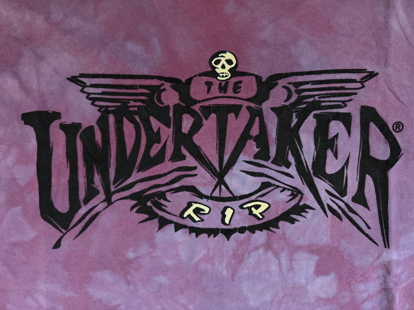 1994 WWF Undertaker “The Crux. The Tombstone. The End.” Two sided tie dye shirt