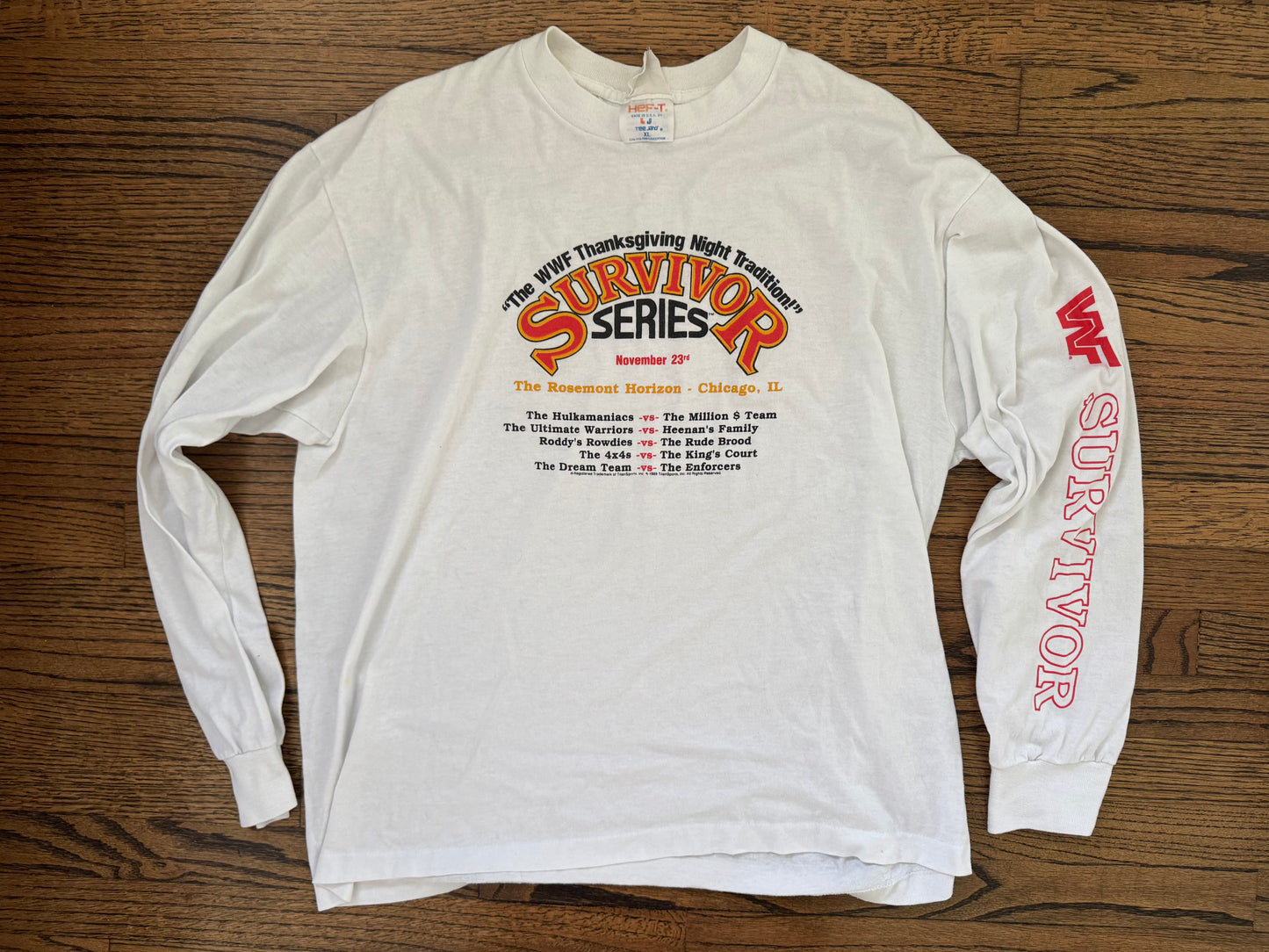 1989 WWF Survivor Series longsleeve shirt