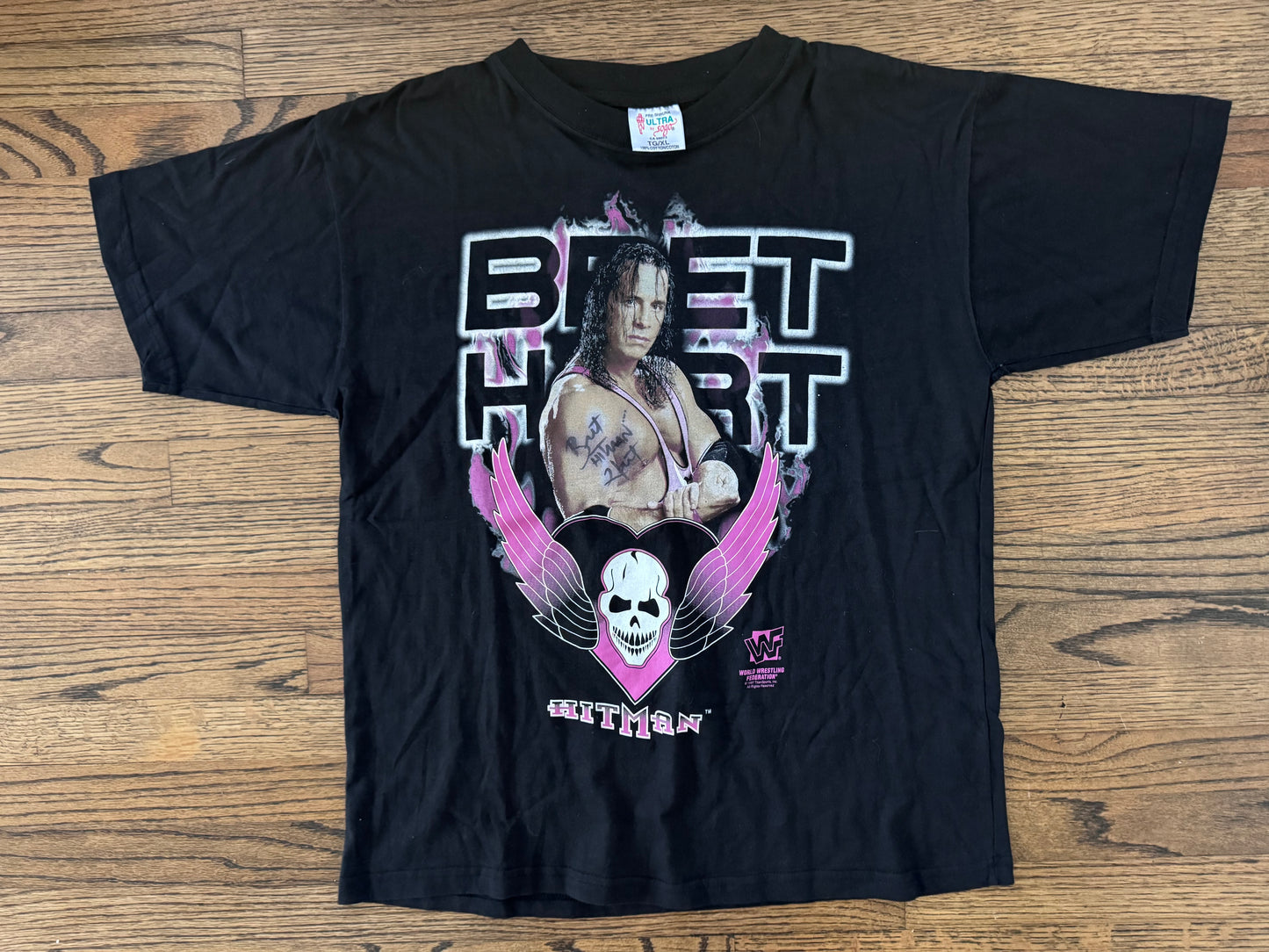 1997 WWF Bret “The Hitman” Hart signed shirt