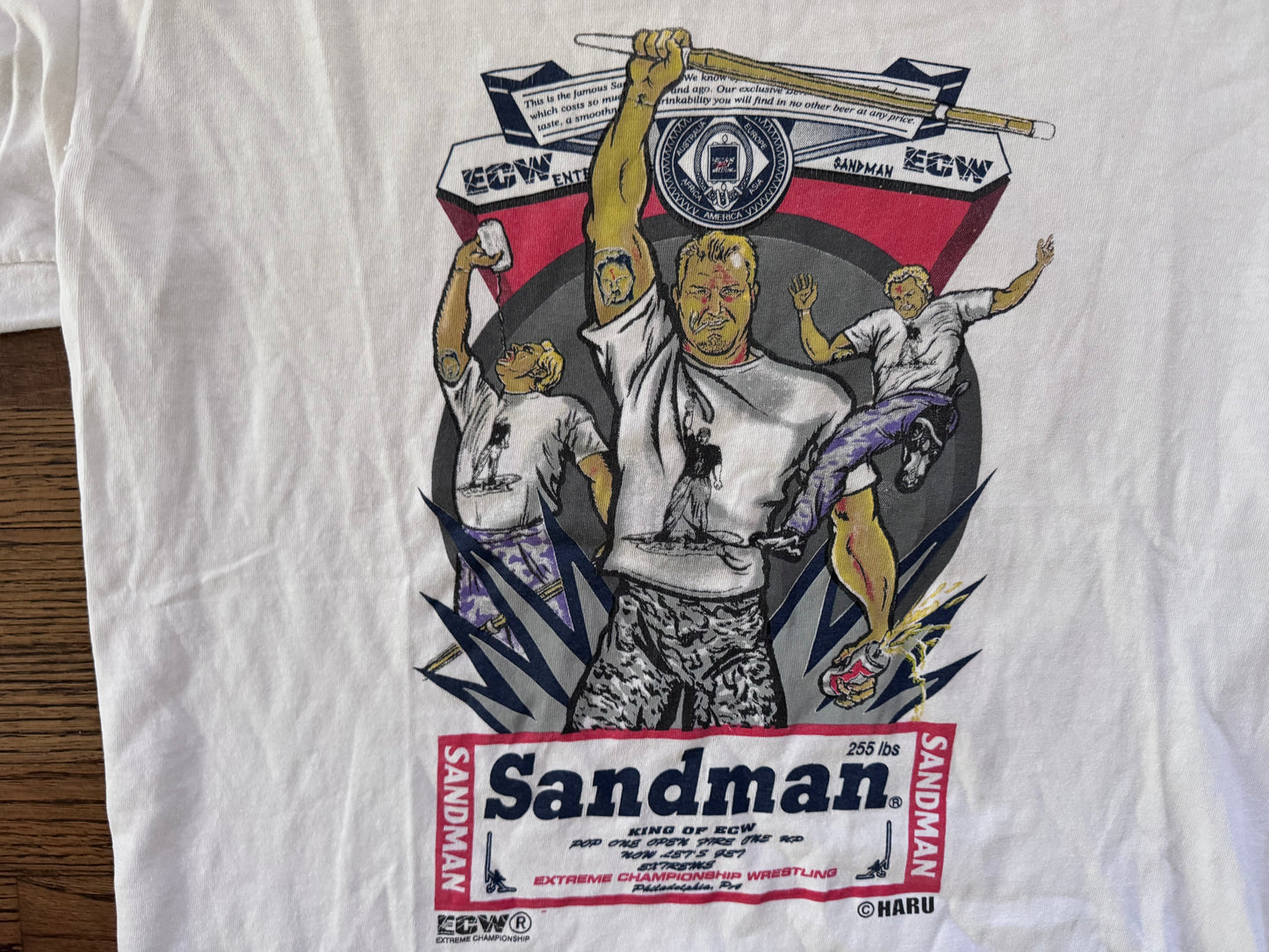 1997 ECW Sandman “Blood, Sweat and Beers” shirt