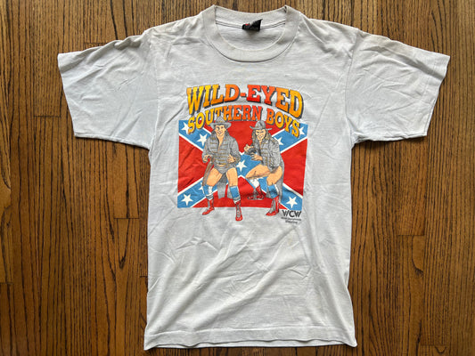 1991 WCW Wild-Eyed Southern Boys shirt featuring Steve Armstrong and Tracy Smothers