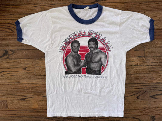 1986 AWA Curt Hennig & Scott Hall World Tag Team Champions shirt