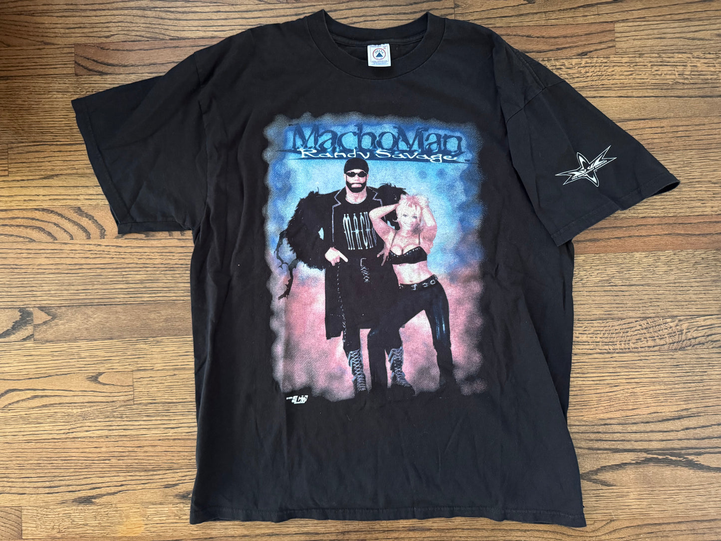 1999 WCW “Macho Man” Randy Savage & “Macho Girl” Gorgeous George two sided shirt