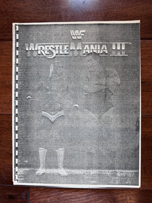 1987 WWF Wrestlemaia III Press Kit Fact Sheet