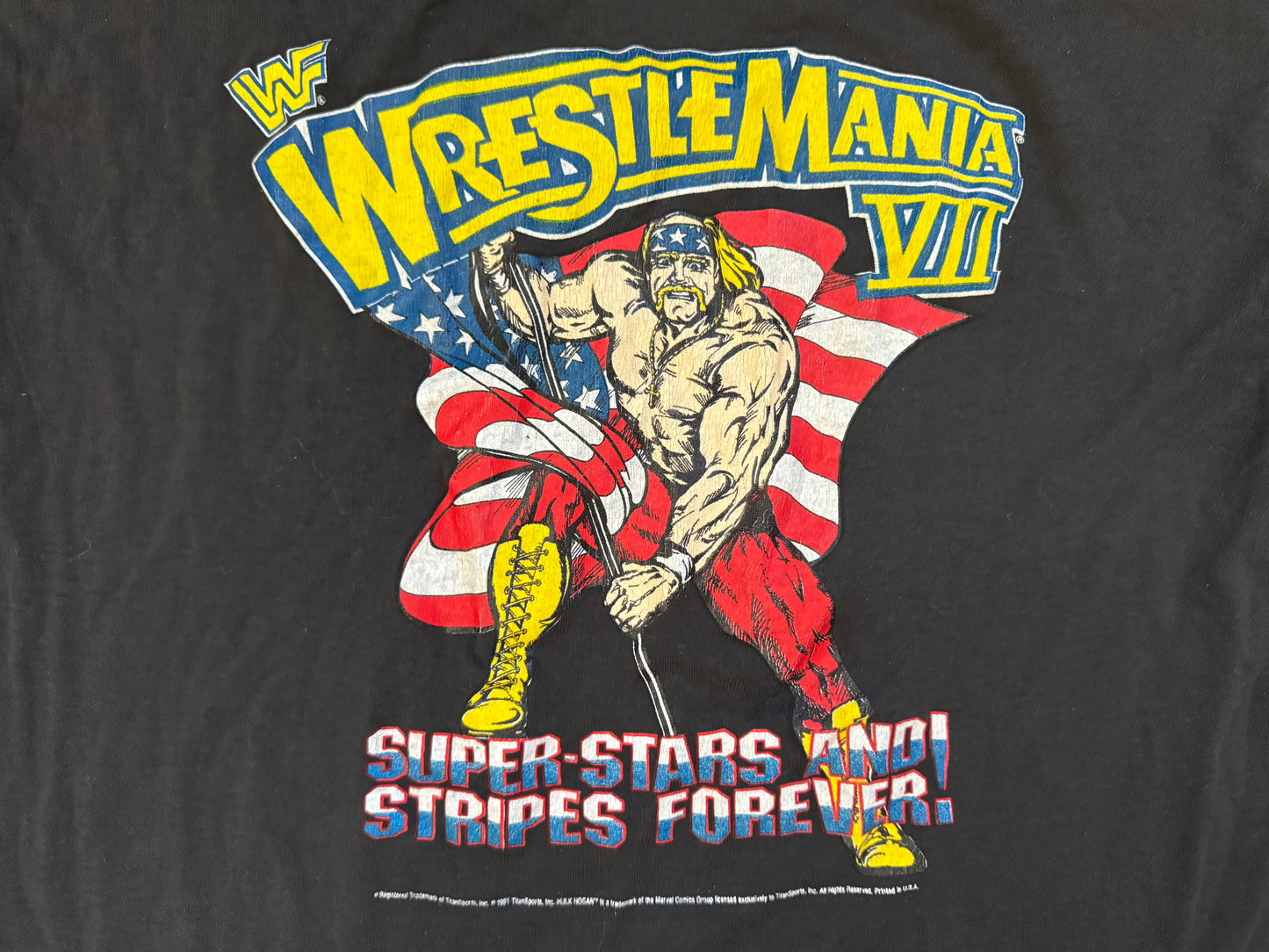 1991 WWF Wrestlemania VII shirt featuring “The Immortal” Hulk Hogan