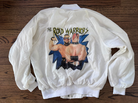 1985 AWA Road Warriors tag team champion white satin jacket