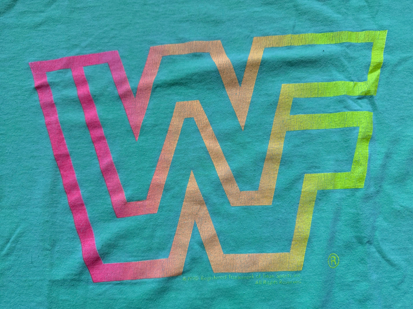 1990 WWF World Wrestling Federation logo shirt