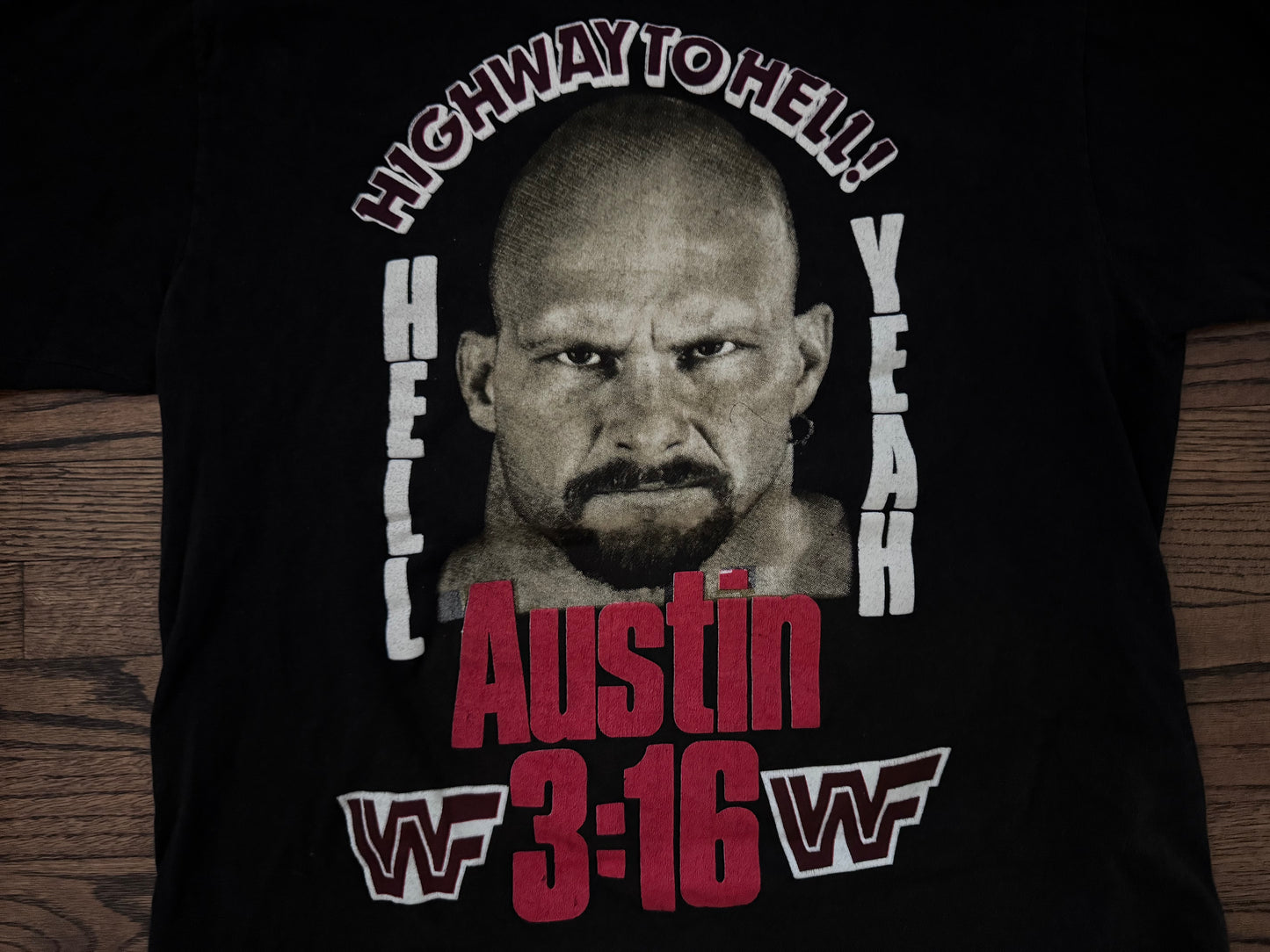 1998 WWF Summerslam “Highway to Hell” two sided bootleg shirt featuring “Stone Cold” Steve Austin
