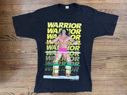 1991 WWF Ultimate Warrior two sided tour shirt