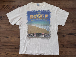 1995 WWF Royal Rumble shirt featuring a Flamingo, Bam Bam Bigelow, Crush’s 3rd gimmick in 3 years, Tatanka, Fatu, Sir Mo, Maybe the Smoking Gunns? Palm Trees, Lex Luger and Adam Bomb