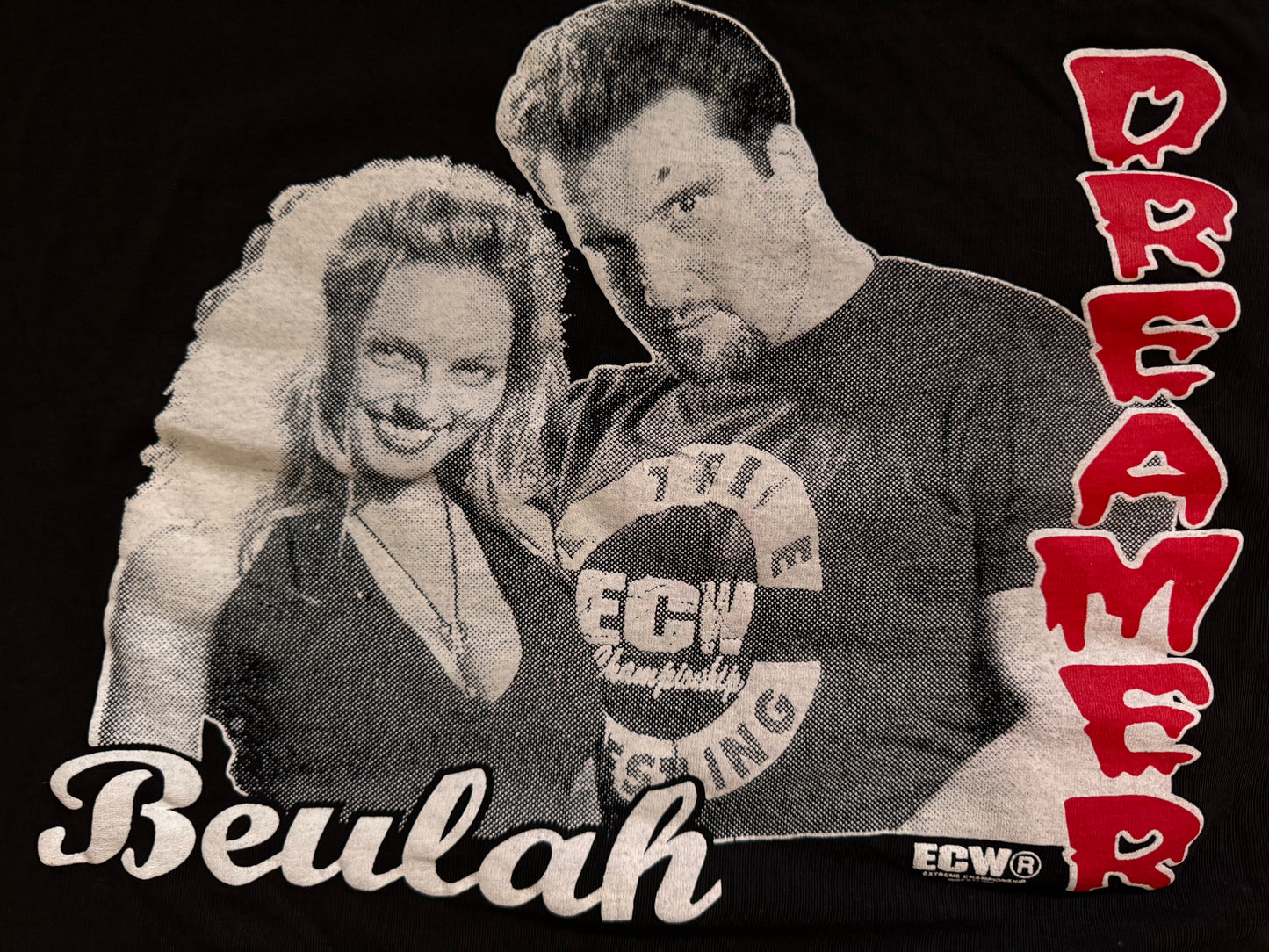 1997 ECW Tommy Dreamer and Beulah McGillicutty “This Blood’s For You” two sided shirt
