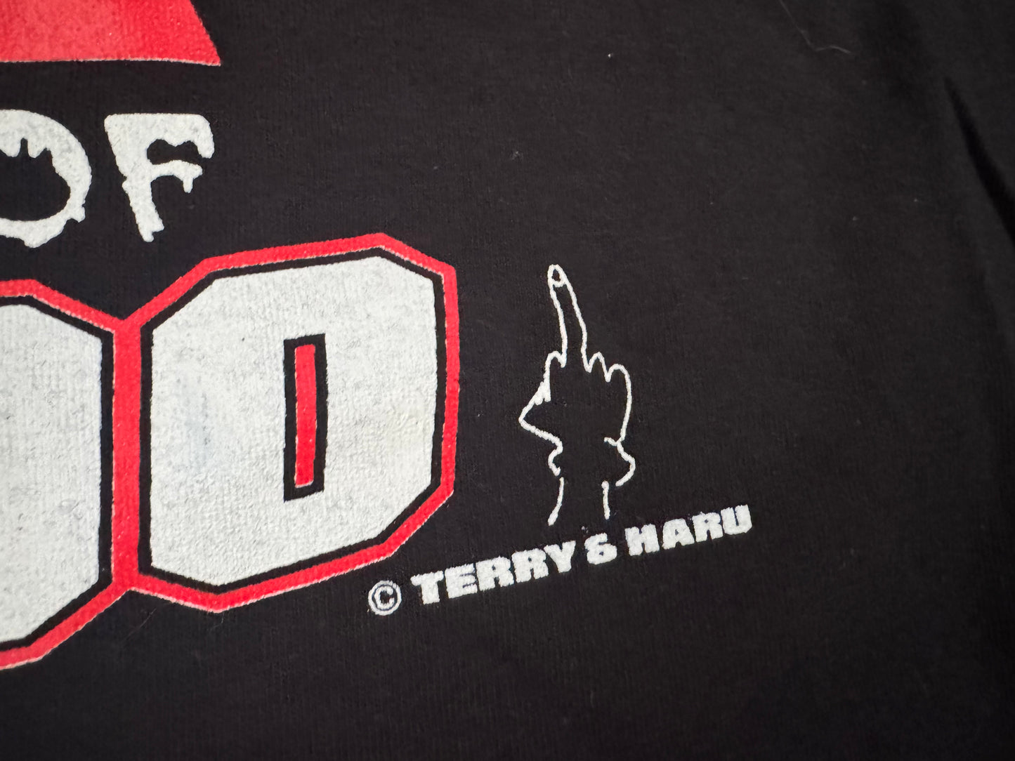 1999 Terry Funk “Funk University: Classic of 2000” shirt featuring Cactus Jack and Sabu
 