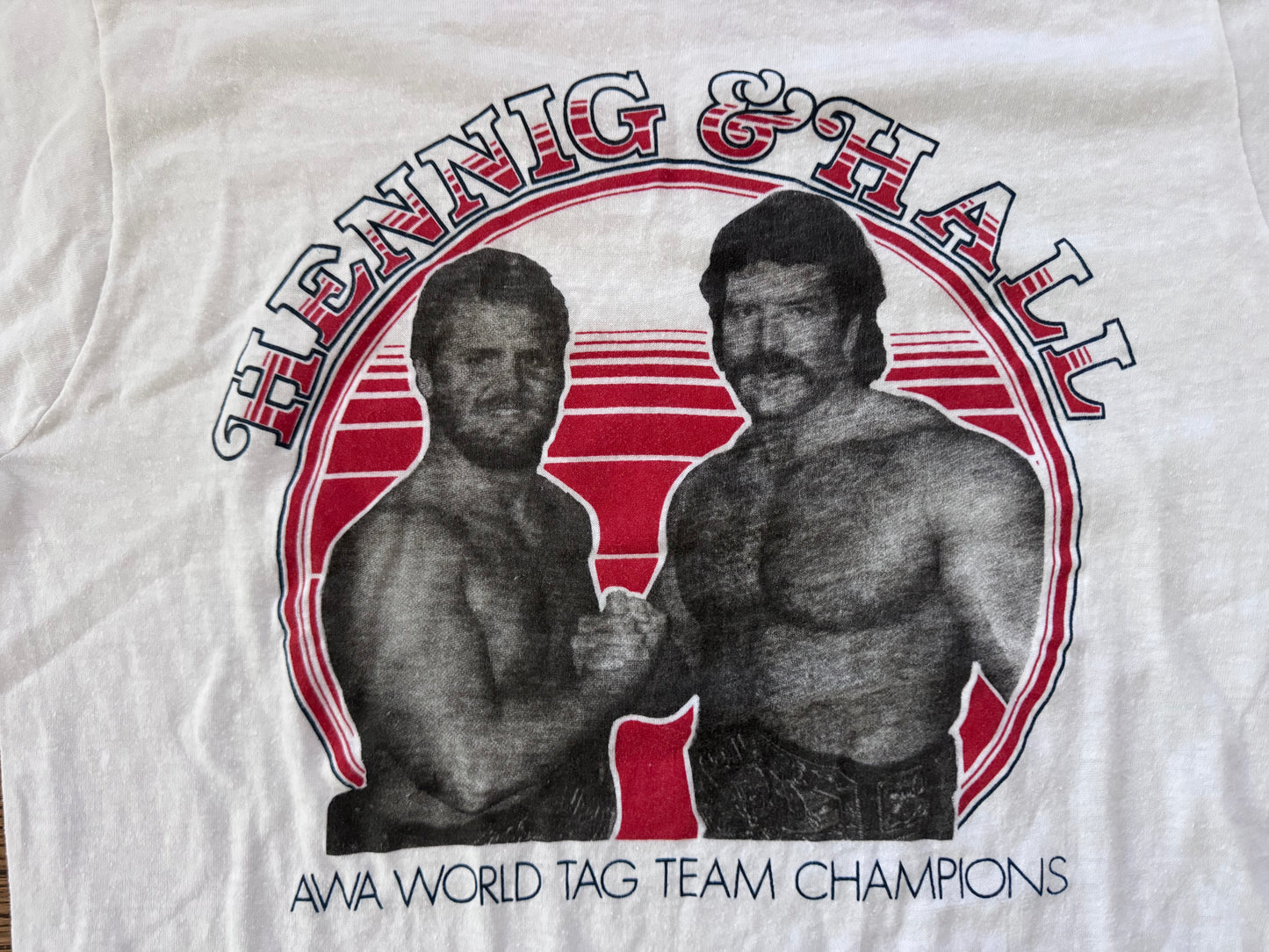 1986 AWA Curt Hennig & Scott Hall World Tag Team Champions shirt