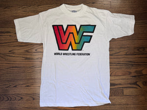1992 WWF Gradient logo shirt