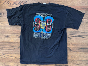 1998 WCW / n.W.o. Bash at the Beach event shirt featuring “Hollywood” Hulk Hogan, “Rodzilla” Dennis Rodman, “The Mailman” Karl Malone and Diamond Dallas Page

Size: XXL