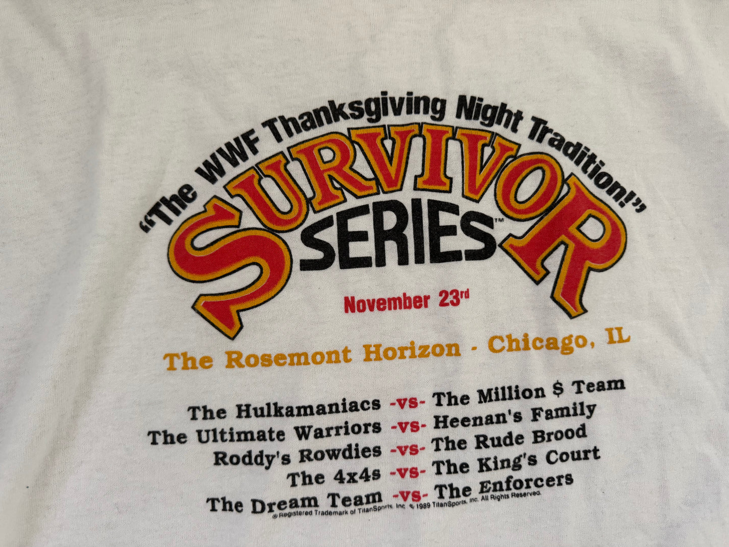1989 WWF Survivor Series longsleeve shirt