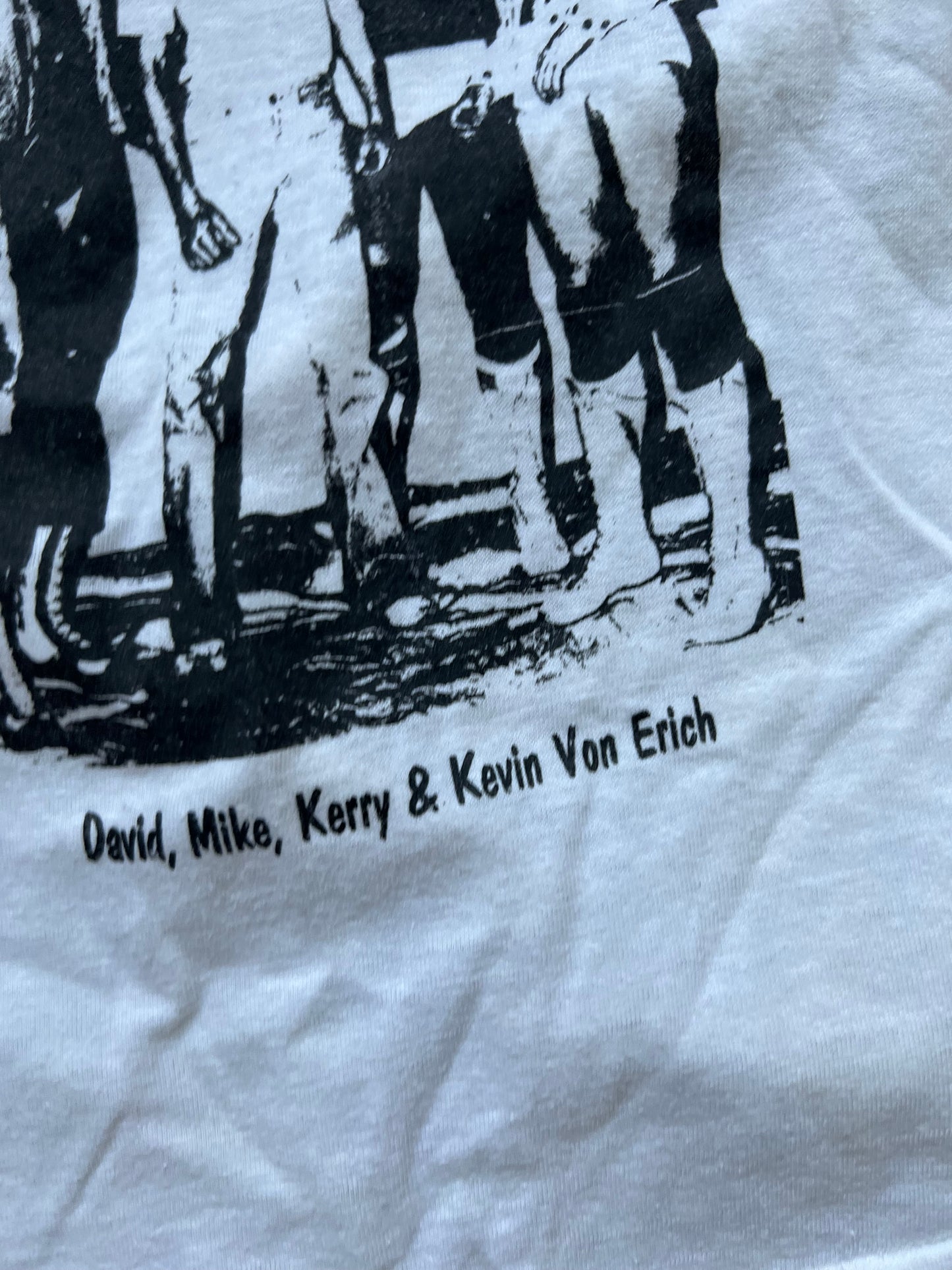 1983 WCCW Von Erich sleeveless shirt featuring Kerry, Mike, David and Kevin
