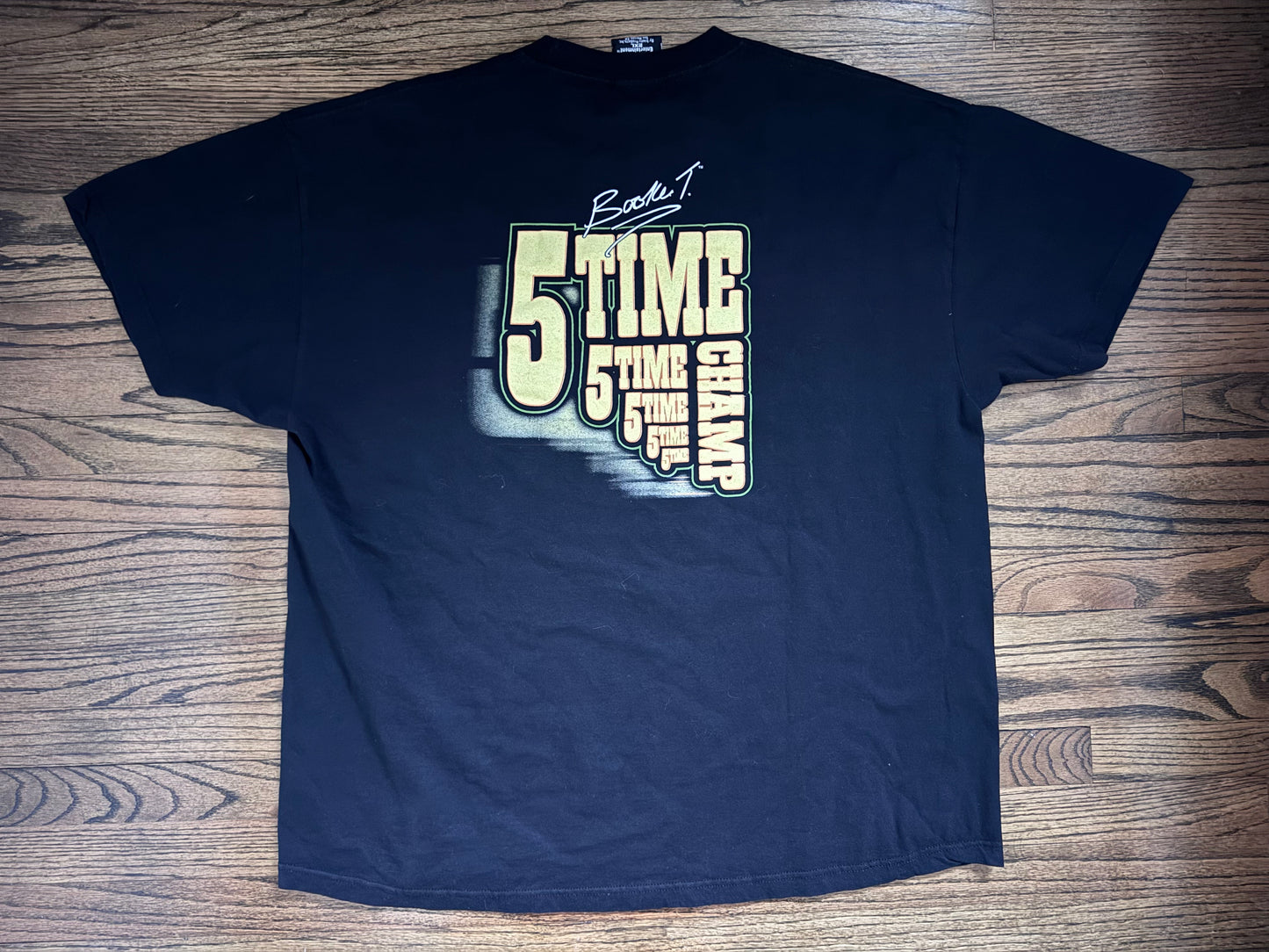 2002 WWE Booker T “Five Time Champ” two sided shirt
