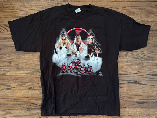 1998 WWF The Brood shirt featuring Christian, Gangrel and Edge