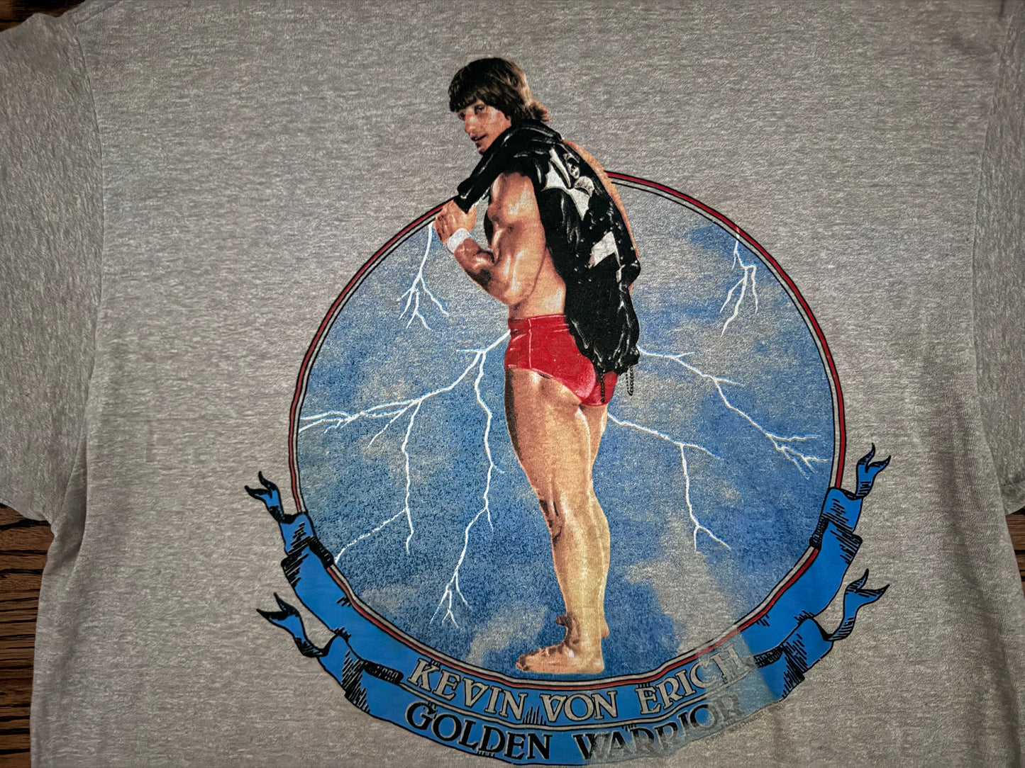 1985 WCCW “Golden Warrior” Kevin Von Erich shirt