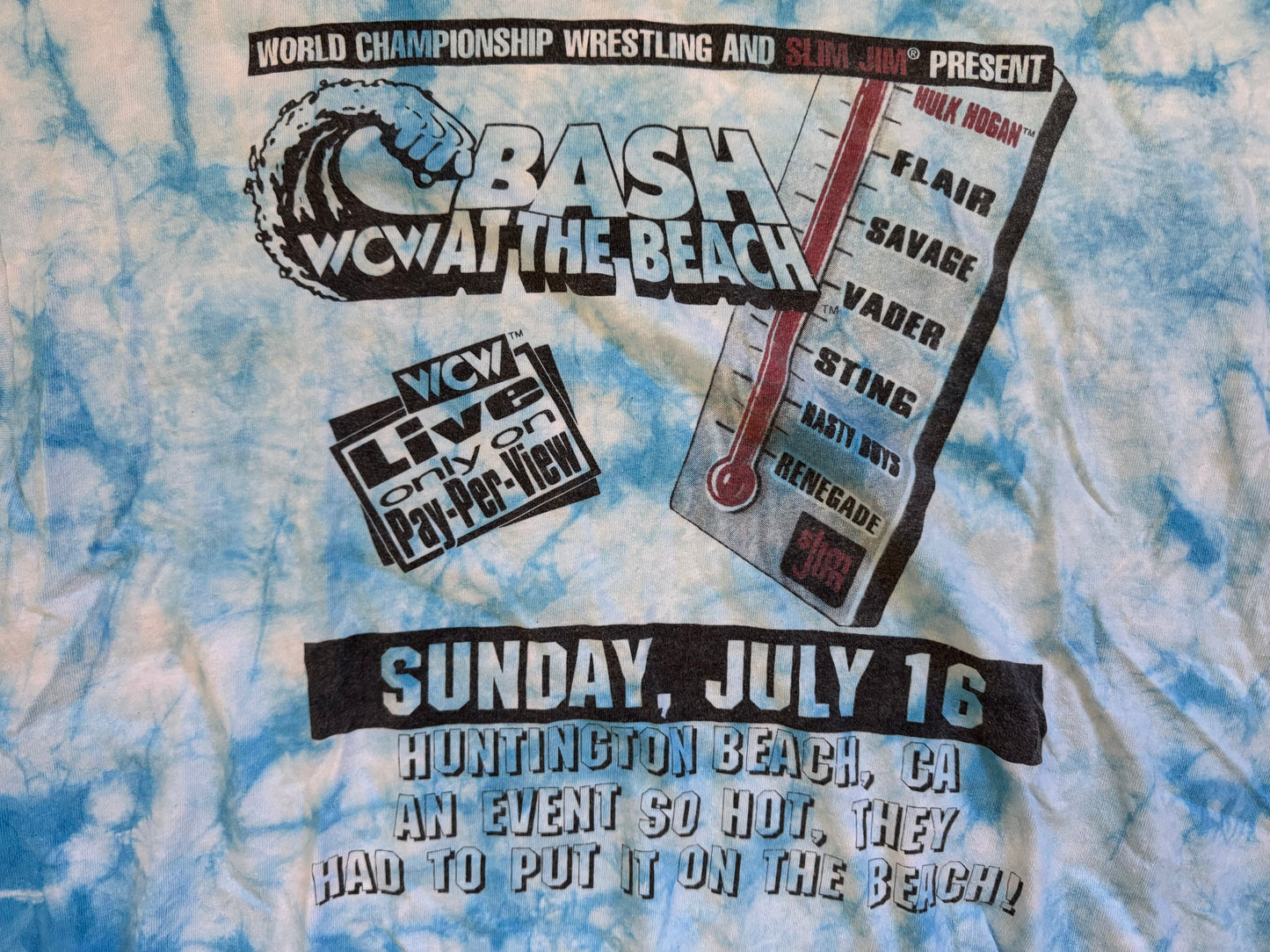 1995 WCW Bash at the Beach tie dye shirt