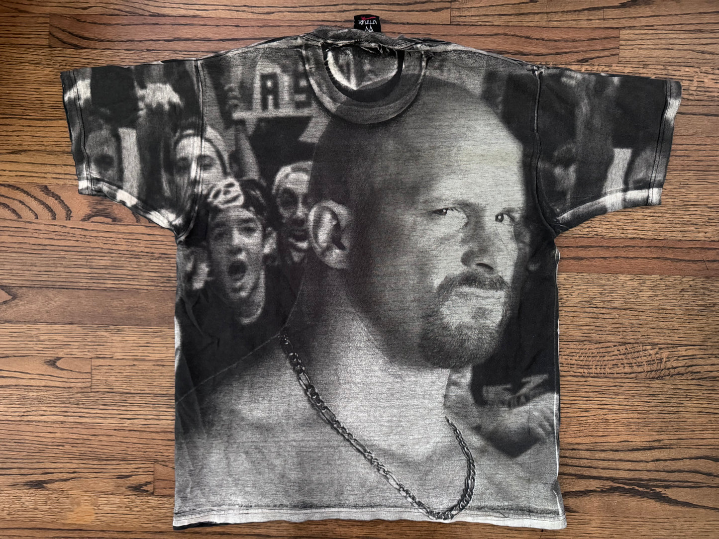 1999 WWF “Stone Cold” Steve Austin “Have a Nice Millenium” all over print crowd shirt