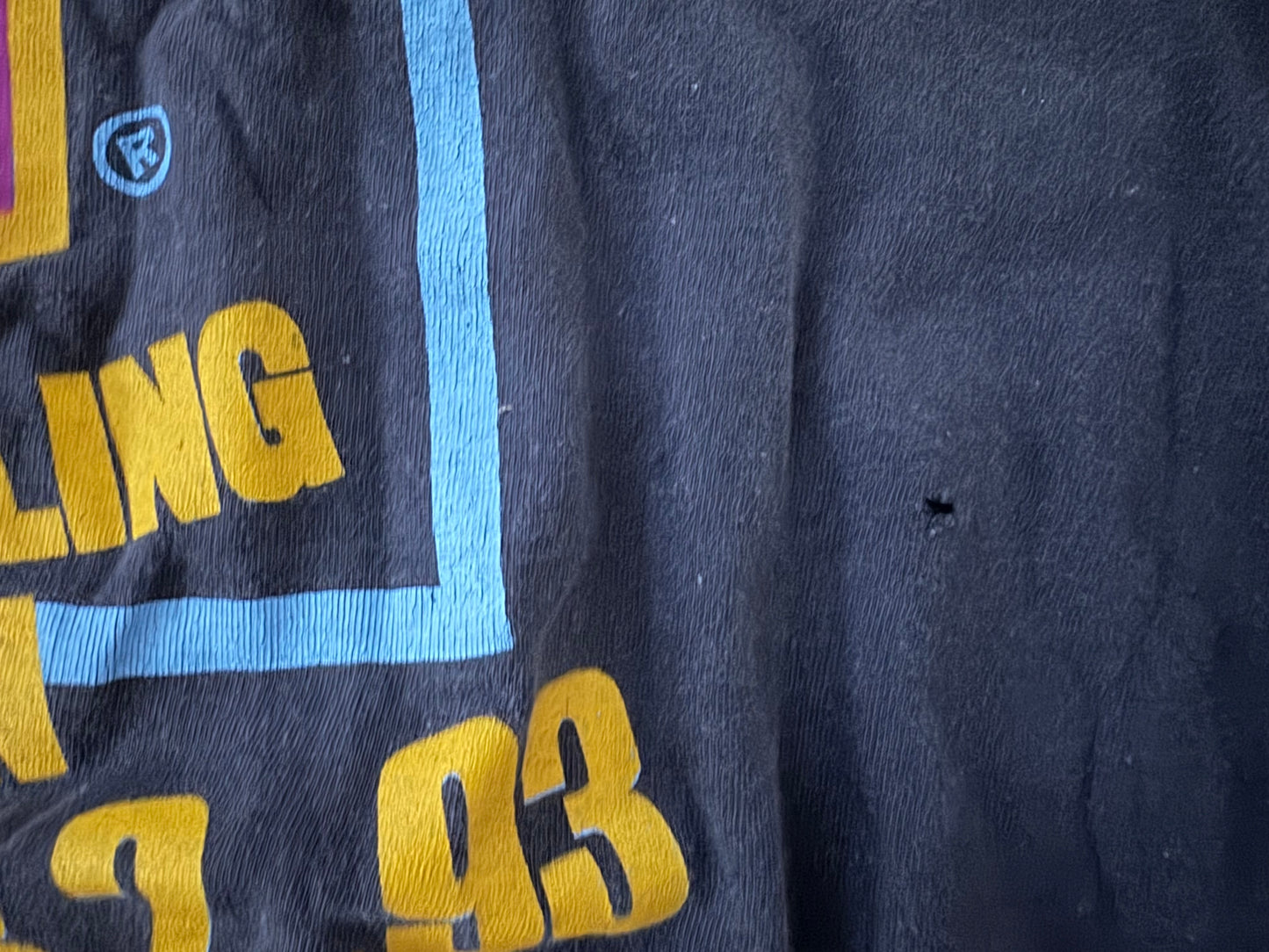 1993 WWF House show shirt featuring the World Wrestling Federation logo, Bret Hart, Tatanka, Undertaker and Randy Savage
